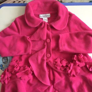 Chasing Fireflies floral applique coat size 5 girl